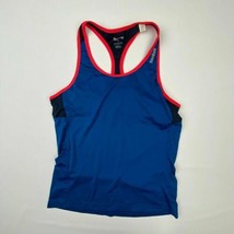 Reebok play dry women&#39;s racerback tank top performance shirt size m blue QF24 - £6.62 GBP