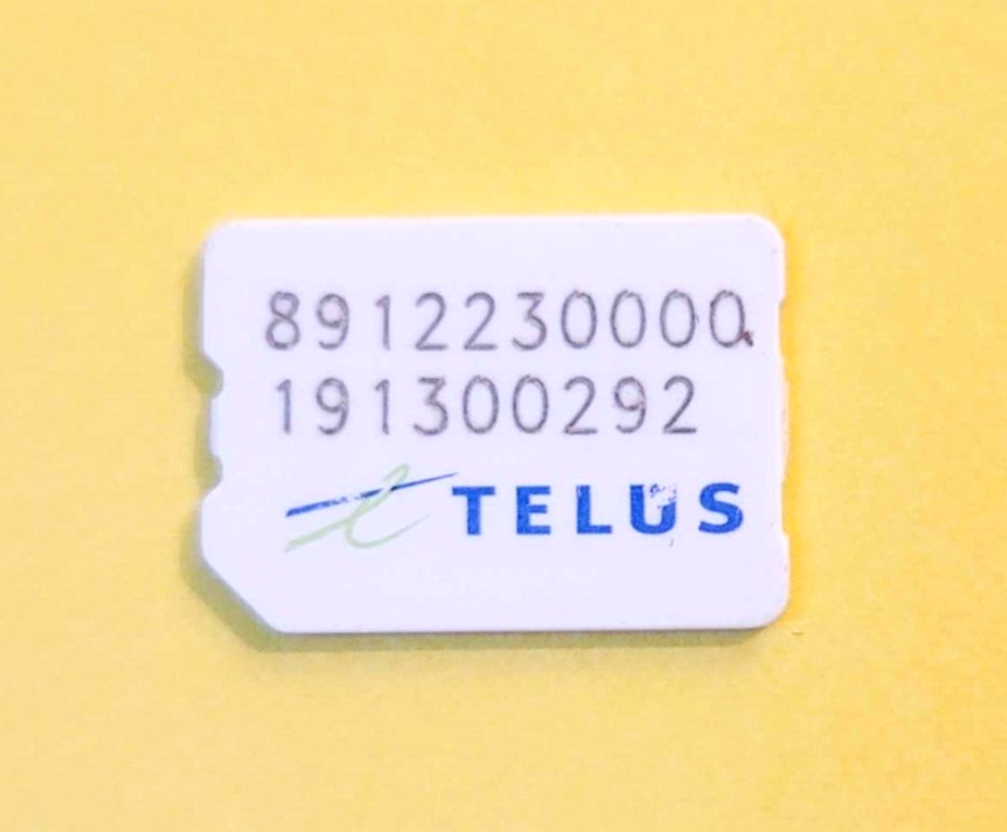 USED TELUS NANO SIM CARD RESTORING TEST CELL PHONES BOOT BYPASS UNLOCK U... - $5.20