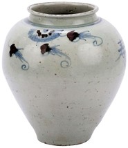 Jar Vase SILLA Longevity Wide Mouth White Blue Colors May Vary Variable - $479.00
