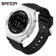 SANDA Men Women Digital Wrist Watch Shockproof Waterproof Women&#39;s Clock Fashion  - £29.52 GBP