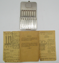 Antique  Vintage Tasco Pocket Arithmometer Calculator Adding Machine No ... - $178.92 MXN