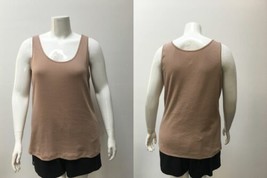 George Plus Women&#39;s Rib Tank Top Tan Color Size 3X NEW - £6.17 GBP