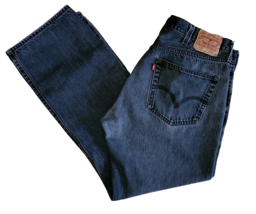 Levis 501 Jeans Straight Fit Charcoal Black Cotton Denim Size 32x32 Fits 35x30 - £16.24 GBP