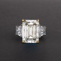 Vintage Emerald Cut 8ct Topaz Ruby Diamond Ring Original 925 sterling silver Eng - £57.53 GBP