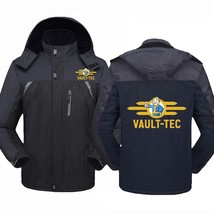 2022 Vault Tec Logo Video Game  2 3 4 Printed  Winter Jacket Men Windproof Water - £155.86 GBP