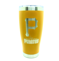 Pittsburgh Pirates MLB 20 oz Etched Logo Stainless Steel Hot Cold Tumbler Yellow - £22.29 GBP