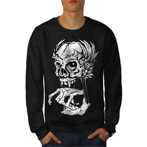 Wellcoda Rock Skull Angel Skeleton Mens Sweatshirt, War Casual Pullover Jumper - £24.11 GBP+