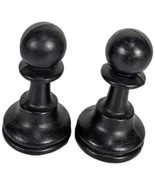 2 Black Chess Pawns Staunton with Felt Bottom - $24.37 CAD