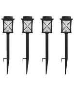 4-Pack - Black Solar LED Light Set - Outdoor Path Yard Lighting - $2,587.84 MXN
