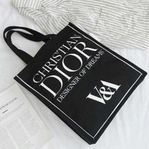 Christian Dior V&amp;a Édition Limitée Noir Toile Sac 37x33x10.5cm A4 - £76.31 GBP