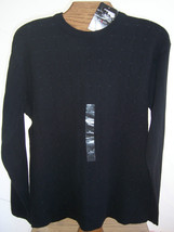NWT Axcess Claiborne Black Crew Neck Sweater Mens Size medium - $19.79