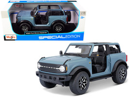 2021 Ford Bronco Badlands Blue Special Edition 1/18 Diecast Car Maisto - £46.48 GBP