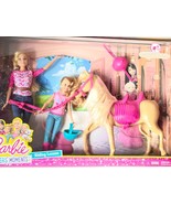 ⚡️ Barbie Sisters Moments Riding Lesson Horse &amp; Doll Set (2 Dolls &amp; Acce... - £45.50 GBP