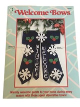 House of White Birches Welcome Bows Plastic Canvas Christmas Thanksgiving - £2.39 GBP