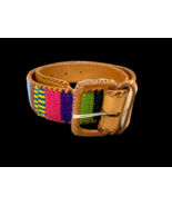 Vintage Woven Belt Size 28 Womens Colorful Mexican Southwestern Tribal L... - $25.93