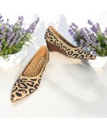 Vivaia Pointed Toe Aria Wedge Pro Dark Leopard Size EU 38 US 7 - 7.5 Woo... - $1,246.13 MXN