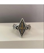 925 Silver Plated Cross Ring for Men Women,Punk Ring,Hip Hop Ring - €10,41 EUR