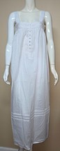 Eileen West White Sleeveless with Lace Detail Long Nightgown Size L NEW ... - $49.40