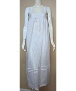 Eileen West White Sleeveless with Lace Detail Long Nightgown Size L NEW ... - $49.40
