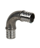 1" PEX x 1" PEX Stainless Steel 90° Swoop Elbow For Wood Boiler (#5000768) - $14.33