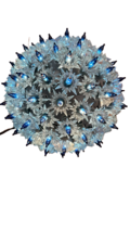 Vintage  6&quot; Round Hanging Super Sphere Christmas Light Ball Blue Holiday - $545.63 MXN