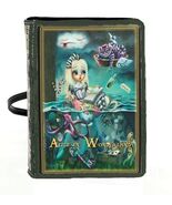 Alice in Wonderland Floating Tea Cup Book Shaped Backpack Bag Purse 11&quot; H - $57.97 CAD