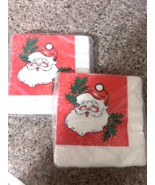 Vintage placette Santa Claus Christmas Napkins 13X13 New Old Stock 40 total - $274.88 MXN