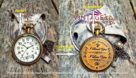 Antique Vintage Elgin Look Brass Pocket Watch Collectible Gift For Husband - £21.73 GBP