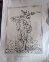 Two WW1 Frech Soldier Prints - £11.32 GBP