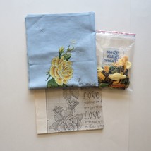 Love and Roses Started Cross stitch Design in Yellow Dale Burdett 1986 - $10.00
