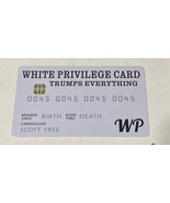 WHlTE Privilege Card 45 47 NOVELTY JOKE plastic FREE Shipping TRUMP USA ... - $70.14 MXN