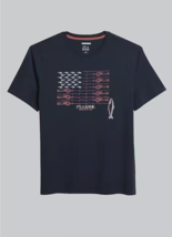 Jos A Bank Tailored Fit Fishing Flag Graphic Crew for Men- Navy, XL Size - £25.76 GBP