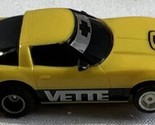 Tyco Chevy Corvette Vette HO Slot Car #2 Yellow / Black - $19.75