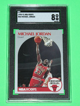 Michael Jordan Chicago Bulls 1990 Hoops Basketball Card #65 Graded Card SGC 8 - £55.91 GBP