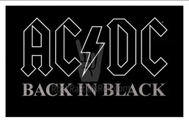 ACDC BACK IN BIACK  ROCK ALBUM LOGO POSTER 11x17 MALCOM ANGUS YOUNG PHIL... - £8.93 GBP