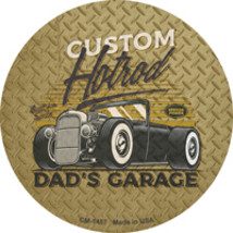 Dads Garage Custom Hotrod Novelty Circle Coaster Set of 4 - £15.58 GBP