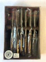 Unused 6 Williams-Sonoma Brass Wooden Handled Hors D&#39;Oeuvre Knives 5&quot; - £19.61 GBP