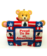 Proud To Be An American Bear with Quilt Christmas Ornament American Gree... - £15.23 GBP