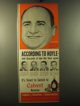 1950 Calvert Reserve Whiskey  Ad - According to Hoyle - $18.49
