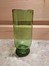 Vintage Hand Blown Art Glass Bud Vase 5&quot; Green - $8.90