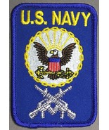 USN U.S. Navy Emblem with Crossed Rifles banne licensed patch - $5.94