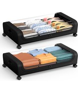 Under Bed Storage With Wheels And Lid, Under Bed Rolling Storage With Xx... - $838.14 MXN