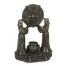 Sigil of Baphomet Ritual Altar Bronze Finish Backflow Incense Burner 7 Inches - £59.24 GBP