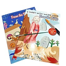 2 Bible Paint with Water Books Religious Activity for Kids with Brush No... - £5.46 GBP