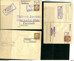 Germany Occ Poland WWII 3 PC Overprinted w German name of the city (4) 12324 - £4.74 GBP