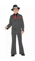 Kids Gangster Costume Size Medium Jacket False Shirt Tie Pants Halloween... - £19.97 GBP