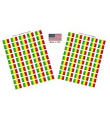 100 Mali Flag Stickers; 1.5" x 1" Self Adhesive Flag Scrapbook Stickers - $10.95