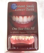 INSTANT SMILE PERFECT BOTTOM TEETH &amp; FREE CASE veneers dentures false  m... - £9.61 GBP