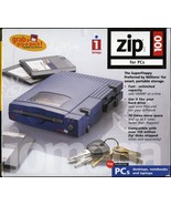 IOMEGA ZIP 100 FOR FOR PC&#39;S PARALLEL PORT EXTERNAL DRIVE P100P2 NEVER USED - $79.95
