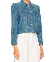 L'agence kasey bracelet sleeve jacket in Caribbean Blue - size L - $266.31